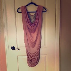 Gorgeous pink BEBE dress with chain detail